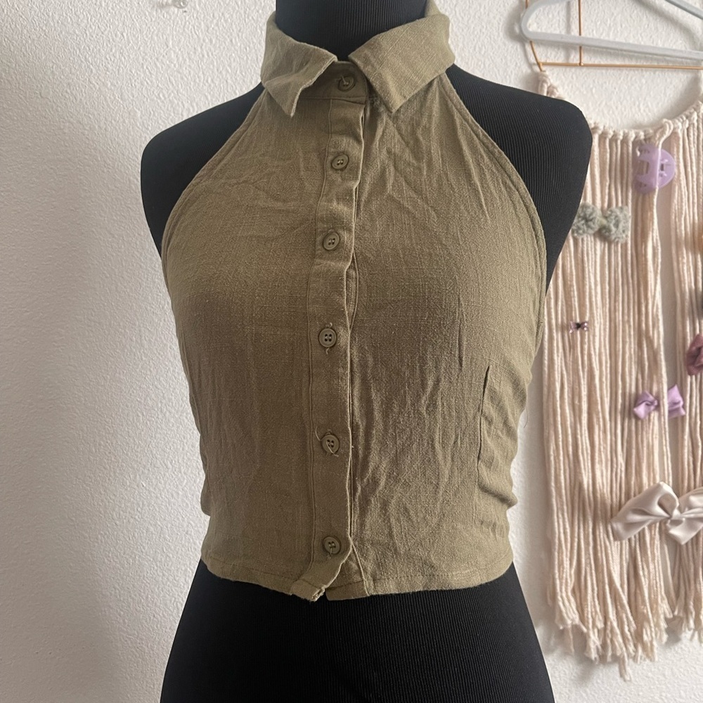 Olive crop top